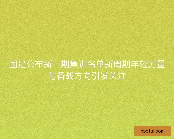 国足公布新一期集训名单新周期年轻力量与备战方向引发关注 国足公布新一期集训名单新周期年轻力量与备战方向引发关注